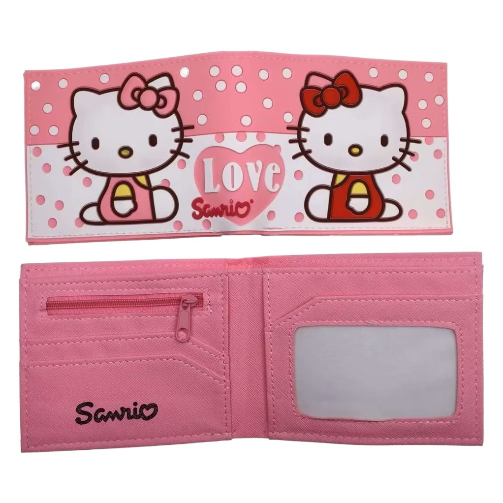 Coolomi PVC cremallera corta cartera Yugui perro melodía titular de la tarjeta clave caso monedero KT bolsa