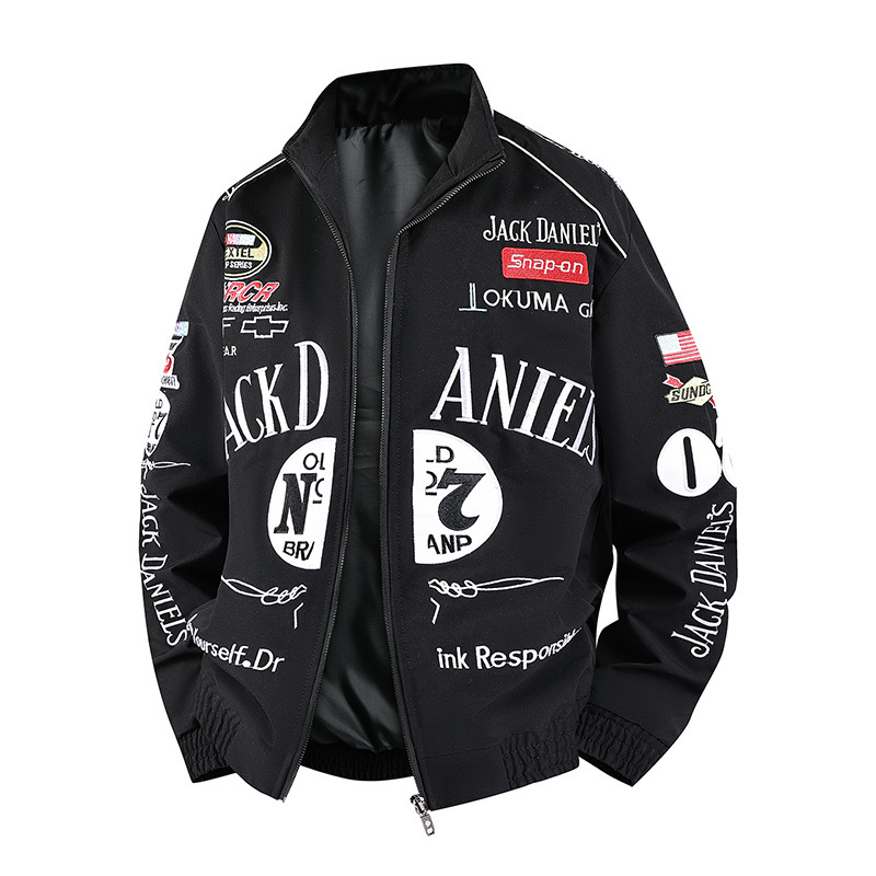 Thin F1 Racing Suit Pilot Jacket Loose Embroidered Racing Suit Trendy Retro Motorcycle Jacket Cycling Suit Custom-Made Thin F1 Racing Suit Pilot Jacket Loose Embroidered Racing Suit Trendy Retro Motorcycle Jacket Cycling Suit Custom-Made