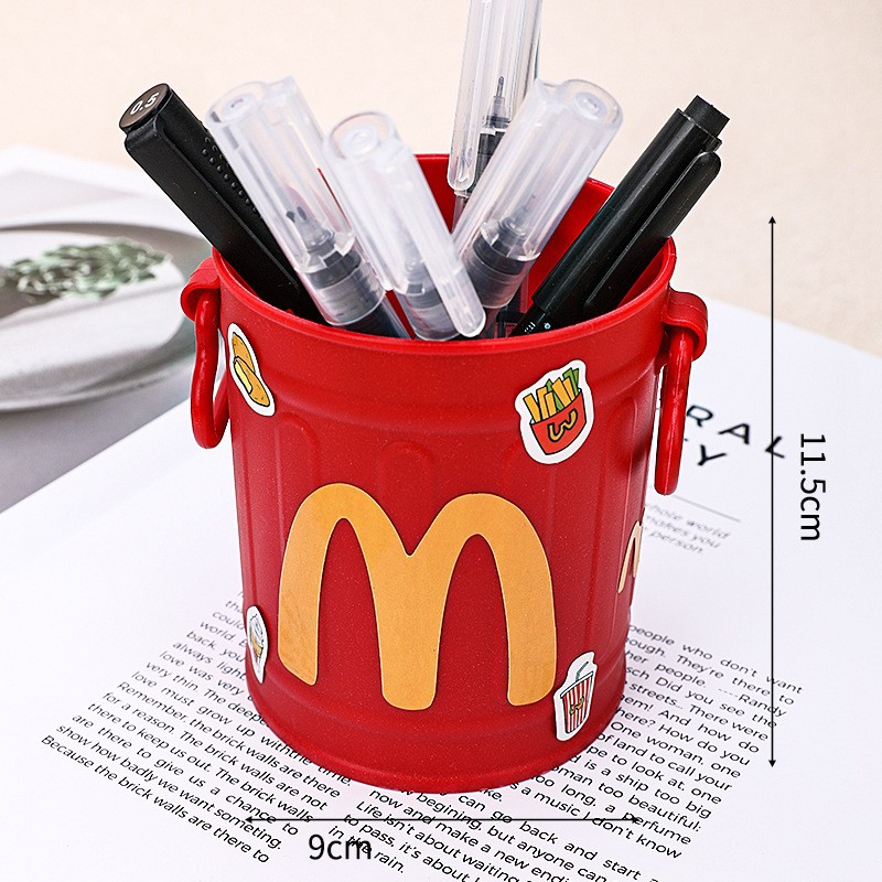 빨간색 펜홀더 + 스티커 [1팩] 플라스틱 재질