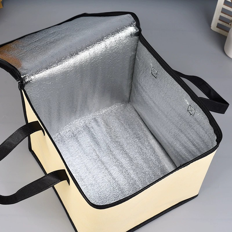 厂家批发无纺布覆膜午餐包手提保温包户外野餐保温袋火锅外卖冰包