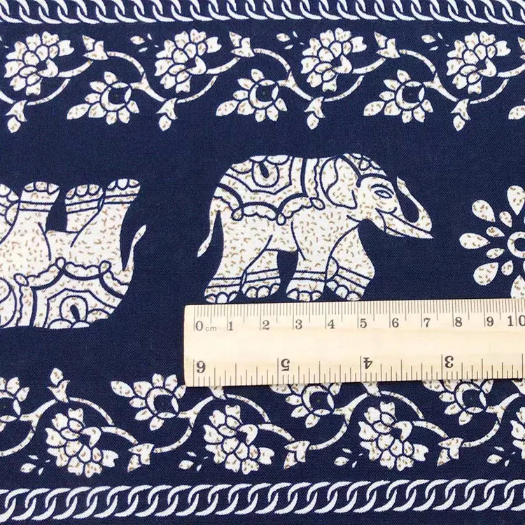 Al por mayor estilo tailandés barato Challis rayon jersey hawaiano tela de camisa