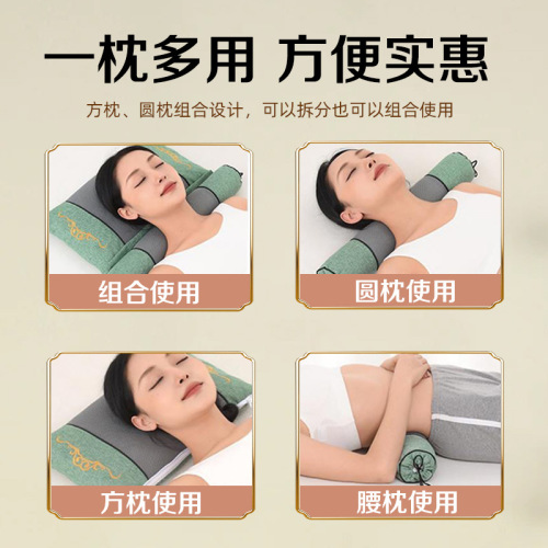 Ai grass pillow health moxa therapy pillow wholesale Chinese medicine pillow sleep aid health care pillow buckwheat pillow neck protection cervical pillow