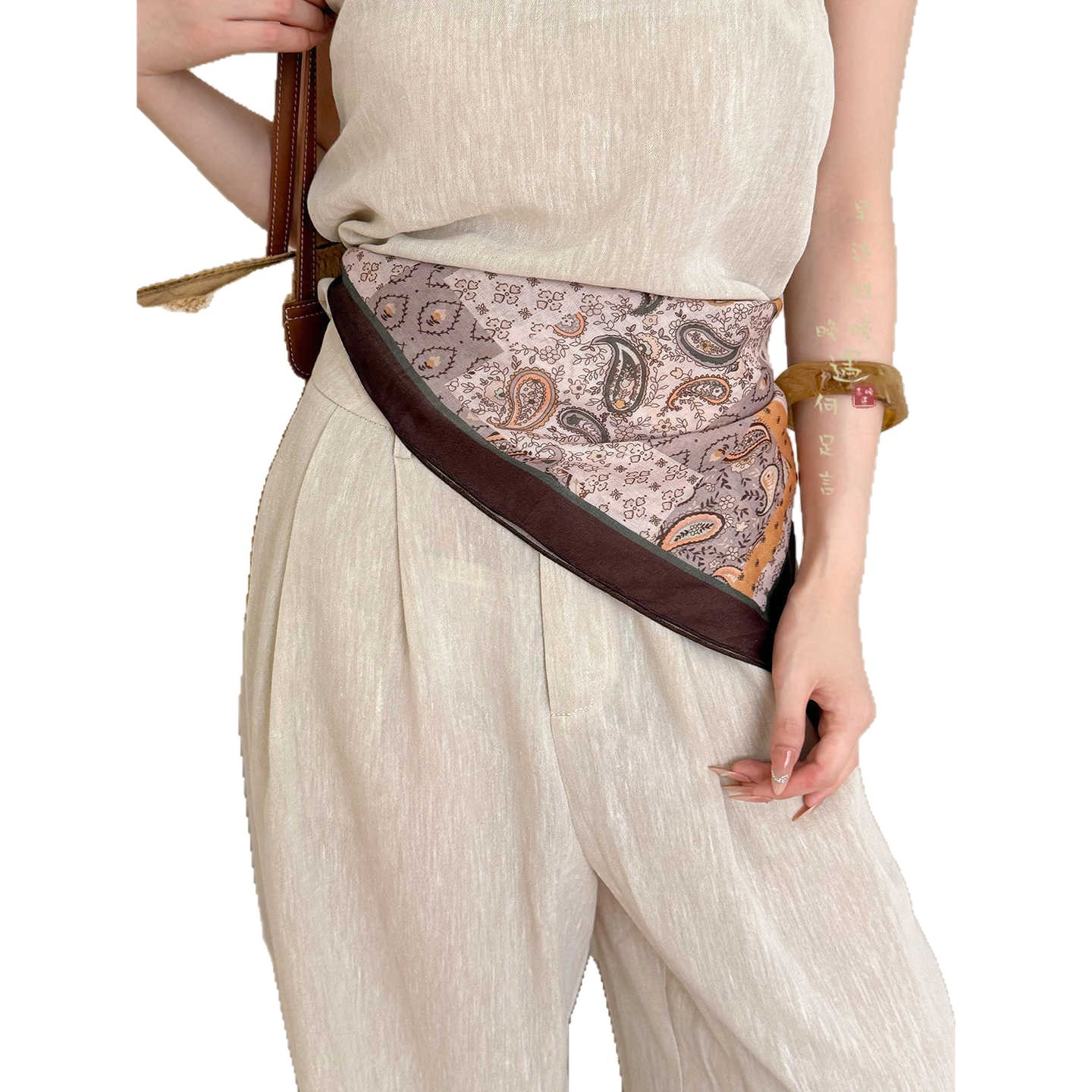 Foulard quadrato in seta paisley vintage per donna sciarpa_voghion.com