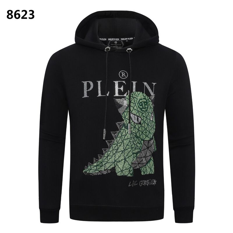 Philip Plann's New Autumn and Winter Men's Sweatshirt, European and American Street Fashion, Rhinestone Skull Hooded Casual Sweatshirt for Trendy Men Philip Plann's New Autumn and Winter Men's Sweatshirt, European and American Street Fashion, Rhinestone Skull Hooded Casual Sweatshirt for Trendy Men