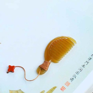 Hetian Jade Factory Store Jade Crafts Natural Xinjiang Hetian Jade Xinjiang Qiemo Material Full Sugar Jade Comb Pendant