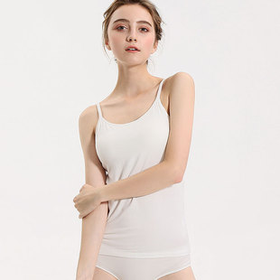 New Camisole Women's No Steel Ring Gathering with Chest Pad Outer Wear Top Underwear Base