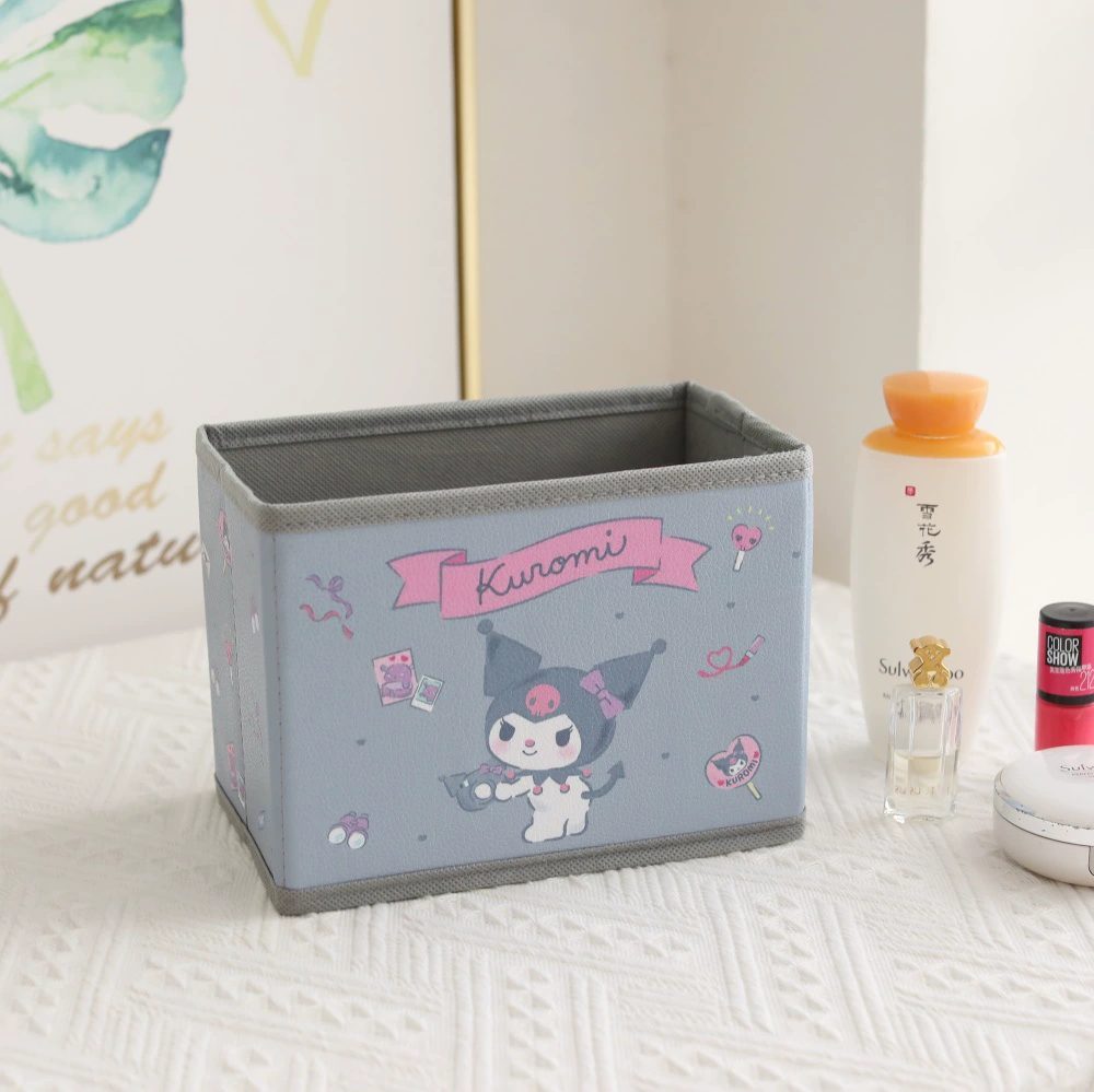 Cartoon cute polyurethane foldable storage box, stationery, accessory