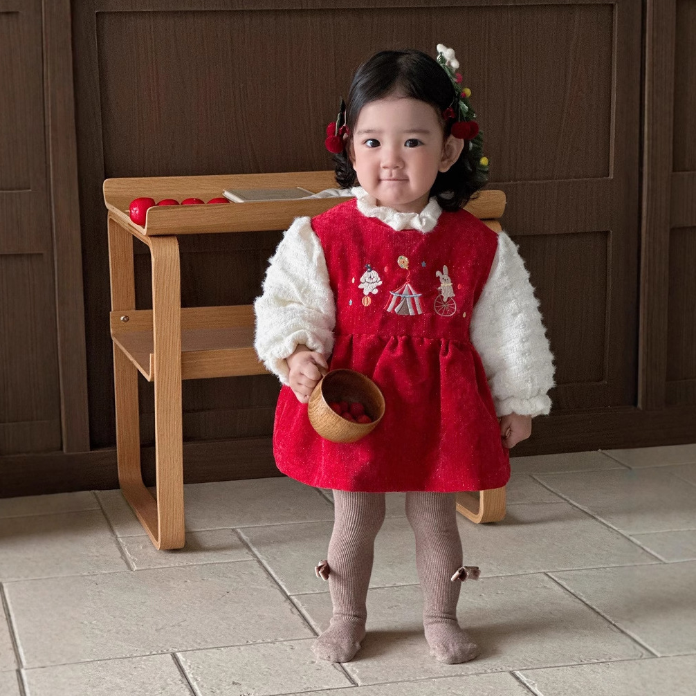 Ropa de invierno para bebés, ropa de algodón, bebé, conejo, circo, mamelucos gruesos, luna llena, cien días, ropa exterior