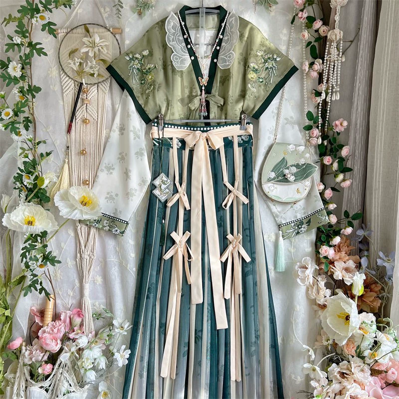  Magnolia Flat Die была пьяна, оригинальный аутентичный повседневный талисман талии, грудь, грудь тонкая, высокий взрослый леди ханфу