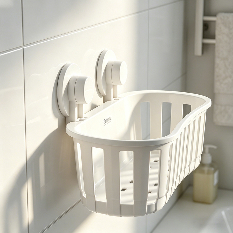 Bathroom Shelf with Suction Cups for Toilet Sink Faucet, Cross-Border Home Toilet Organizer Basket