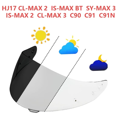 and Night Use, Suitable for Hj17, Dəbilqə (Kaska) aksesuarları - hj17-transparent-turns-dark-black