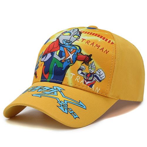 Children's cartoon cute baseball cap print Ultraman super cute sun hat outdoor activities versatile sunshade duckbill hat