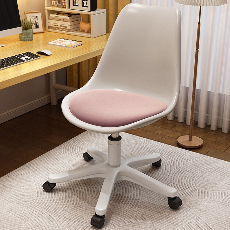 Respaldo blanco Almohadilla Rosa + pierna de nylon