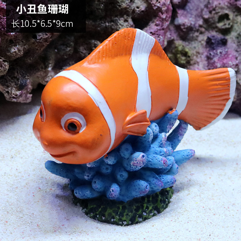 Pecera Simulación Paquete de paisajismo de arrecife de coral falso Acuario Concha Aqua Paisaje acuático Decoración de plantas acuáticas Combinación de casa de evitación