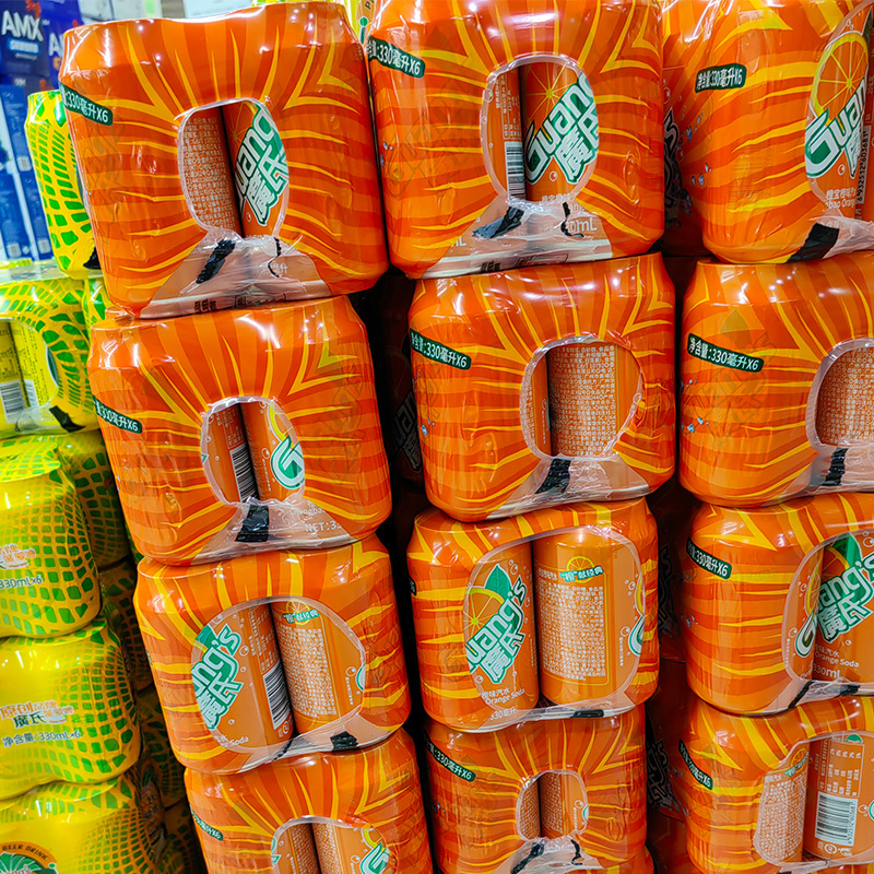 Película de encogimiento de bebidas Película de encogimiento de PE Impresión en color Jugo Película de envasado de bebidas Película de encogimiento de calor de agua mineral Pearl River Delta