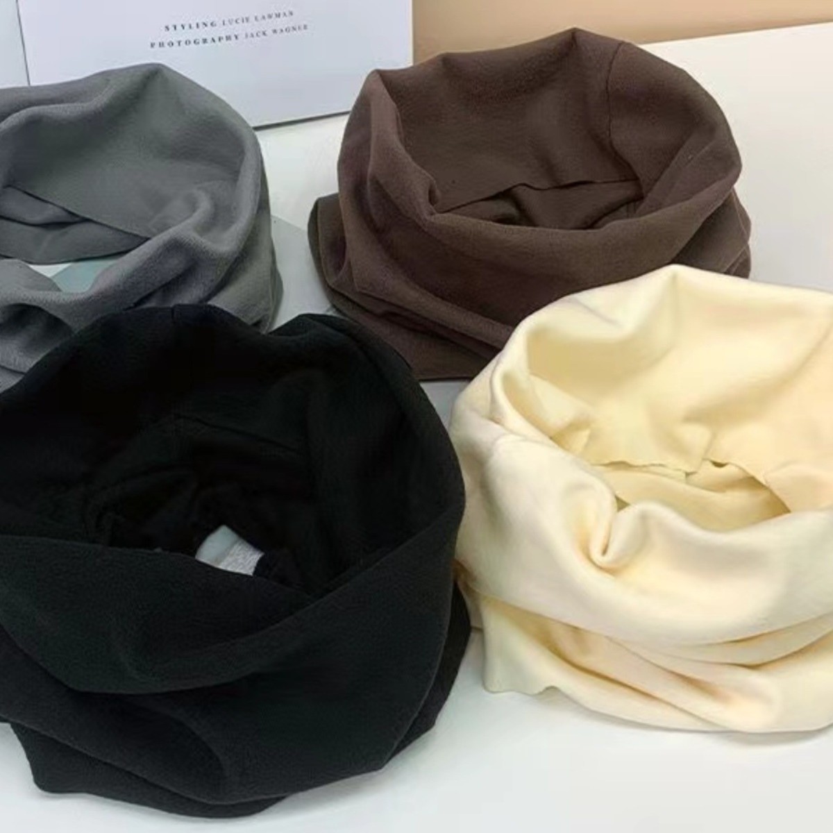 Derong Scarf for Men and Women, Autumn and Winter New Korean Style Versatile Scarf for Cycling, Cold-Proof, Windproof, Warm Neck Protector