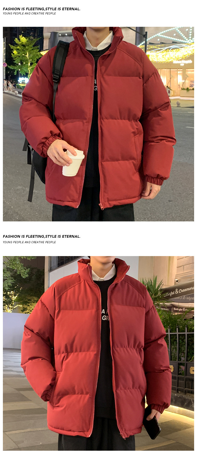 Men's Winter Down Jacket Warm Thickened Padded Coat For Cold Days_voghion.com