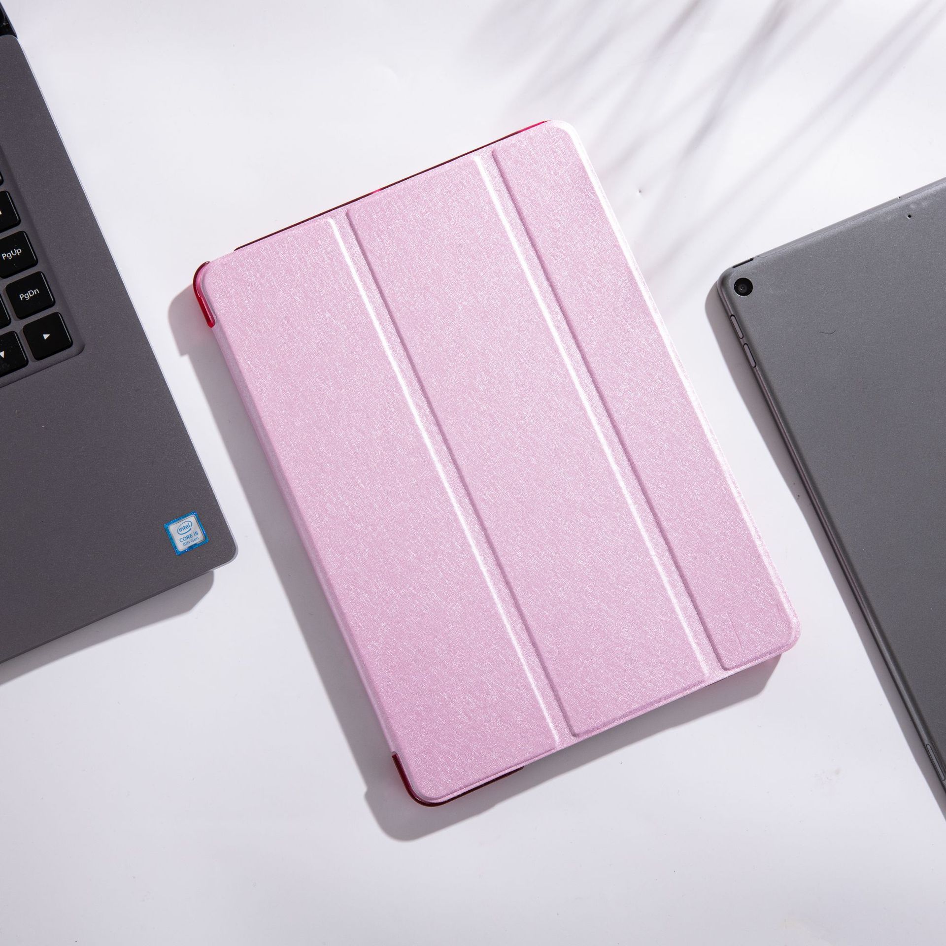 Caso protector aplicable ipad10.2 mini456 generación caso duro Pro12.9 pulgadas PC caso de cuero inteligente dormir tres veces