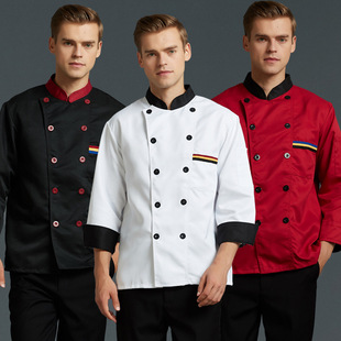 Chef's Work Clothes Men's Short-sleeved Summer Thin Chef's Clothes Long-sleeved White Restaurant Canteen Catering Worker's Clothes Chef's Clothes