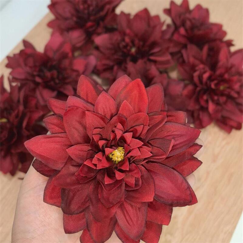 跨境外贸批发15CM直径仿真花头大丽花花朵装饰花头DIY装饰生日花|undefined