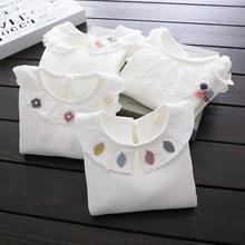 女童打底衫春秋装儿童娃娃领上衣婴儿女宝宝长袖T恤童装一件代发