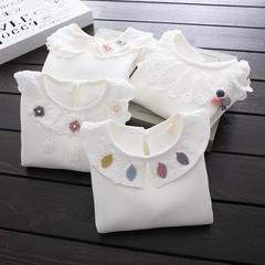 Girls' bottoming shirt, spring and autumn clothing, children's doll collar top, baby girl's long-sleeved T-shirt, children's clothing one piece drop shipping