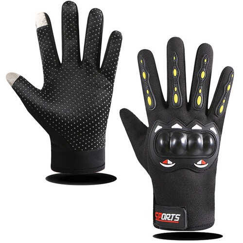 Cycling gloves for men, motorcycle riders, non-slip protection, long fingers, outdoor mountaineering, wear-resistant, touch screen fitness training