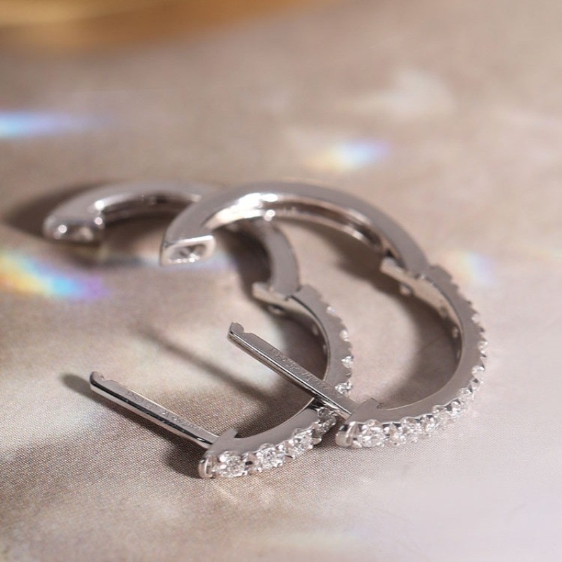 Earrings Classification 1 Pair 925 Sterling Silver Zircon Solid Color Earrings