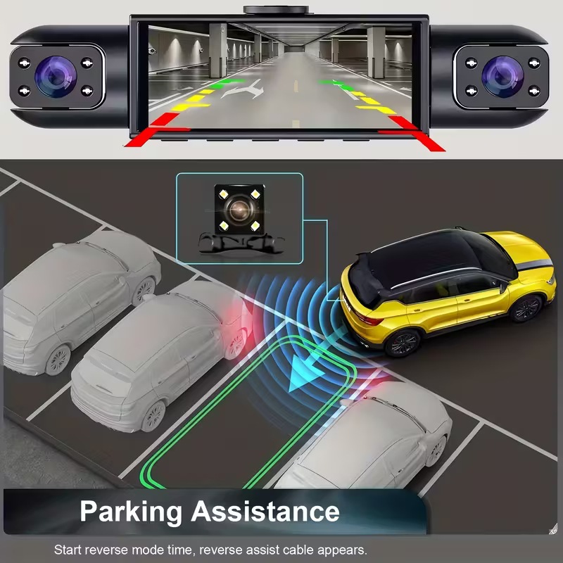 Four-Lens High-Definition Wifi Driving Recorder 360 ° Comprehensive Monitoring with Four Cameras Displaying and Recording Simultaneously 3.16