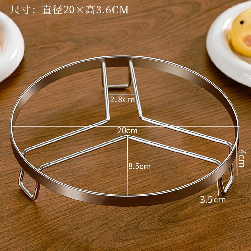 工場直販 ステンレス蒸し器 家庭用キッチン 多機能鍋用断熱置物ラック カウンターポットマット 蒸し器ラック|undefined