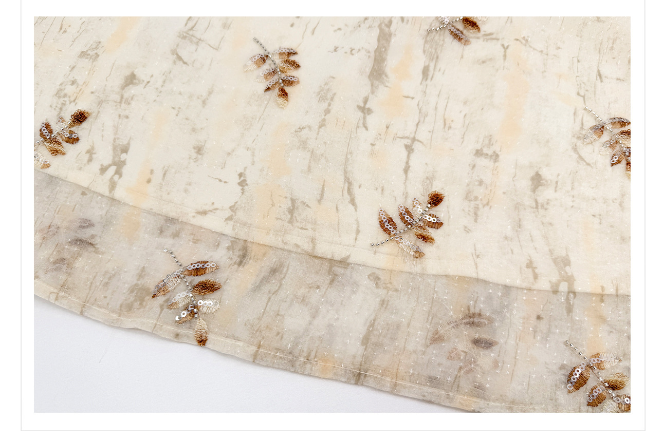 Bộ váy đầm maxi thắt eo phong cách tân cổ điển thêu hoa kết cườm — bộ đồ, váy liền, áo khoác chi tiết 22