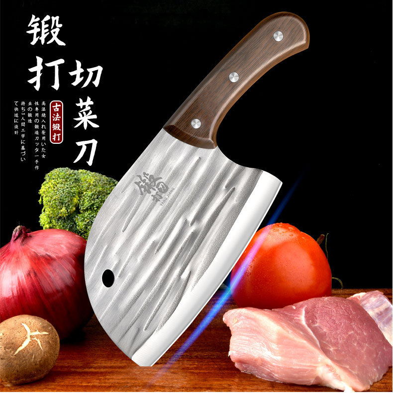 Yangjiang cuchillo de cocina doméstico Longquan cuchillo de cocina doméstico forjado cortar cuchillo de doble propósito cocinero super afilado cuchillo de corte de huesos cocinero