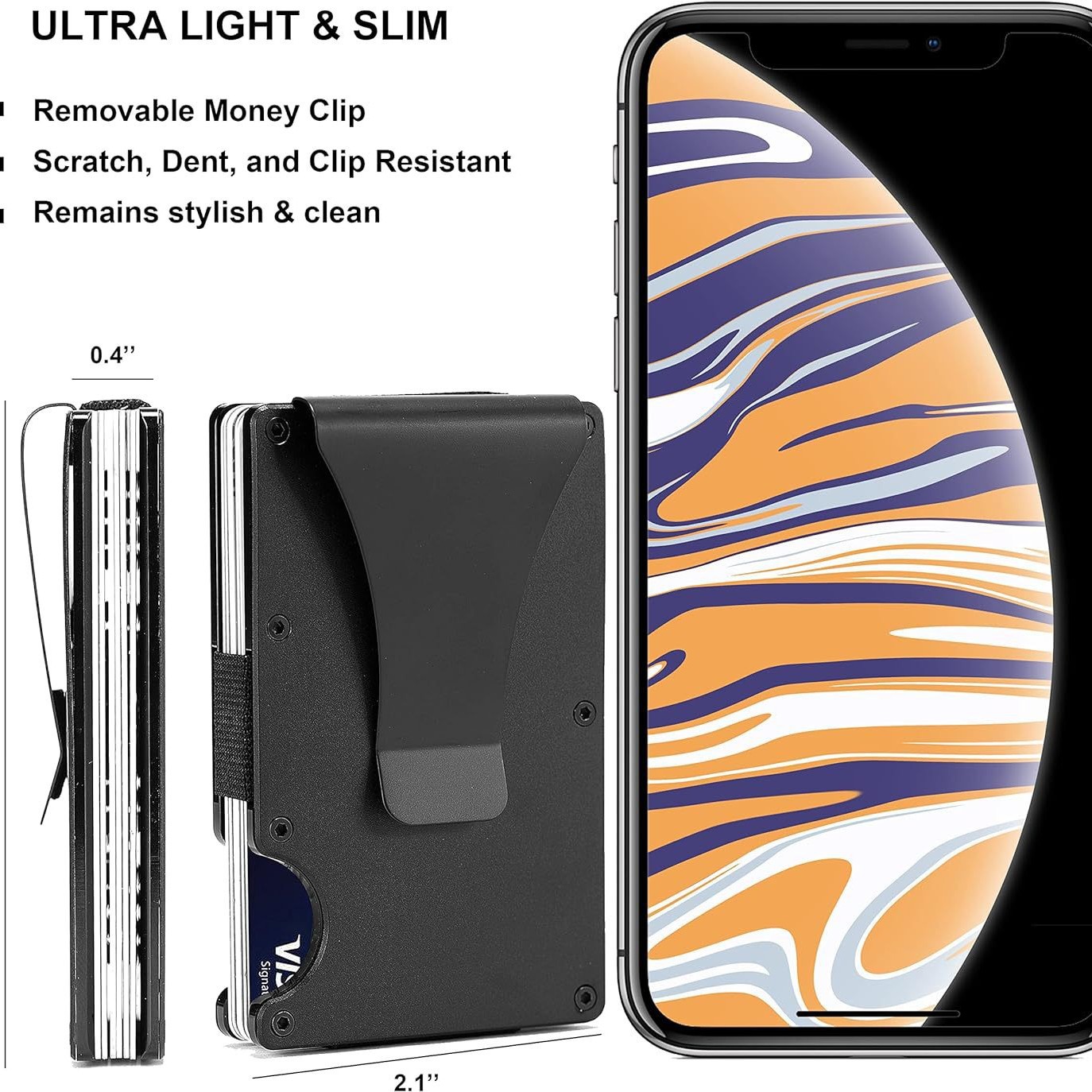 Suministro Directo de fábrica de aleación de aluminio caja de tarjeta de crédito de fibra de carbono RFID Bloqueo de gran capacidad cartera de crédito Titular