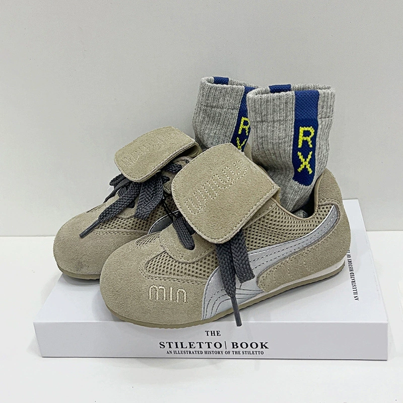 Кожаная ретро детская морали обувь 2024 новая осенняя обувь для мальчиков