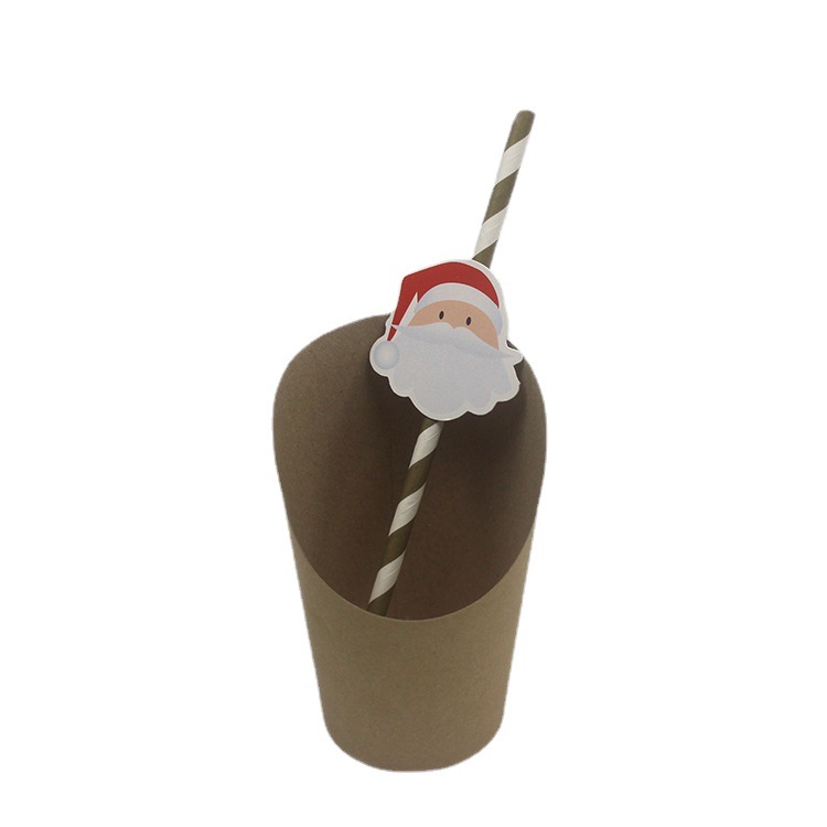 Desechables fiesta creativa paja Navidad vestir accesorios postre Mesa pastel tarjeta decoración bebida papel paja