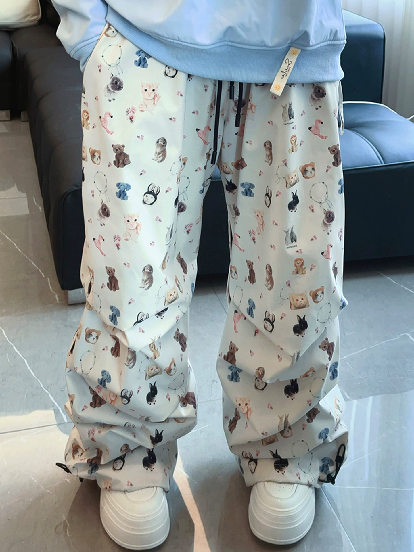 Водонепроницаемые флизелиновые лыжные брюки, Oversize теплая pants, абрикосовый и принт, размеры M–3XL