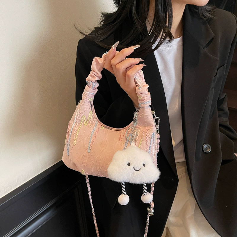 Новая высококачественная повседневная простая сумка в форме полумесяца, модный нишевый дизайн, женская сумка через плечо, заводские товары