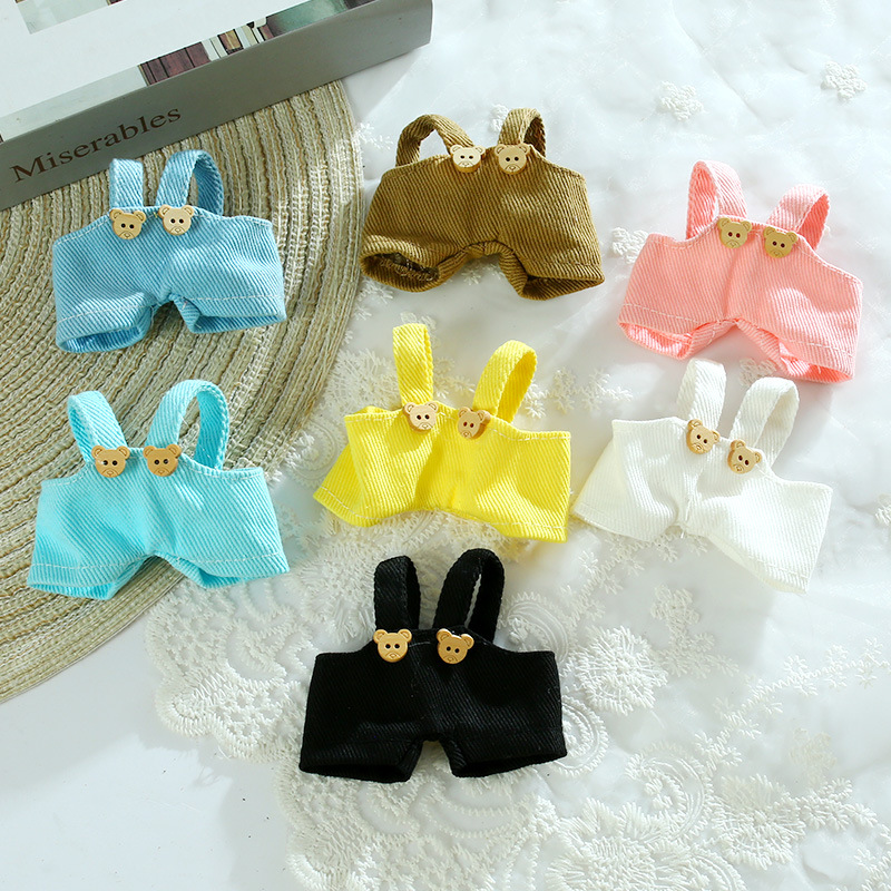 10-15cm Doll Overalls Cotton Doll Leader Dog Doll Overalls Creative Handmade DIY Decorative Accessories