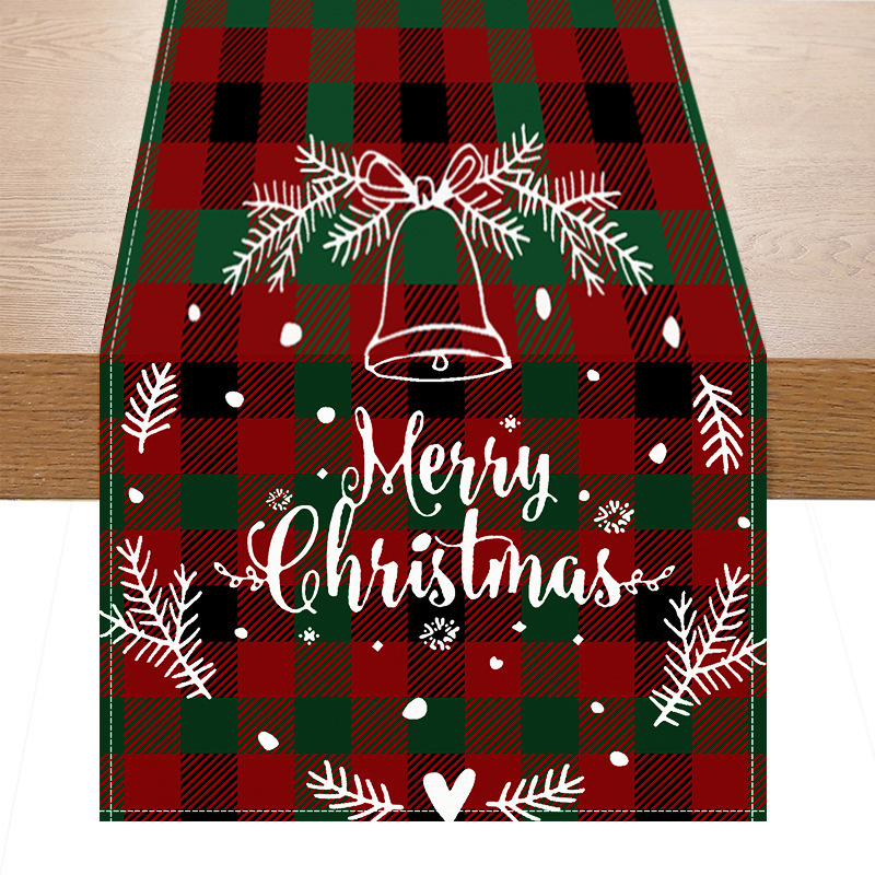 Amazon nueva bandera de mesa de Santa Claus blanca mesa de té de Navidad sala de estar dormitorio mesa de decoración de fondo