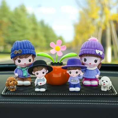 Tang Yi car ornaments: Car ornaments - scarf-couple-heart-lele-round-hat-orange-sunflower-big-diamond-pad