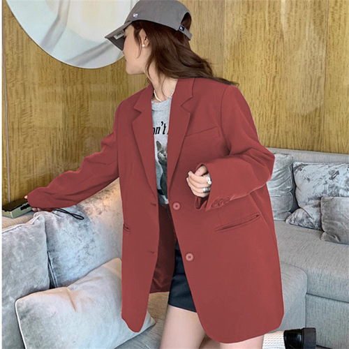 Women's Lazy Style Early Autumn Korean Version In Design Large Opening Small Figure Women's Suit Jacket