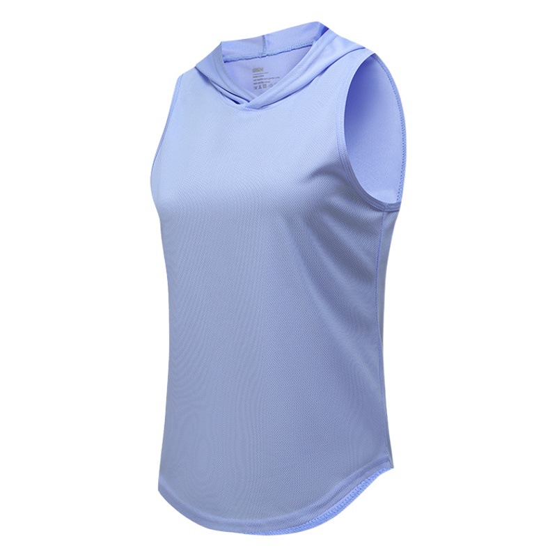 Summer hooded vest women's outdoor fitness training running quick-drying vest yoga clothes top sports vest women