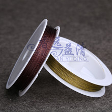 DIY手工饰品材料 串珠铜丝线 手工线穿手链佛珠钢丝线引线 定型线