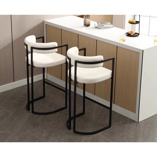 Light luxury bar chair bar chair, chair, back, high -foot stool Modern simple bar designer designer bar chair bar stool