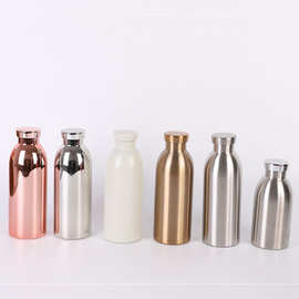 跨境新款双层真空牛奶杯便携运动水瓶创意304不锈钢保温杯定 制