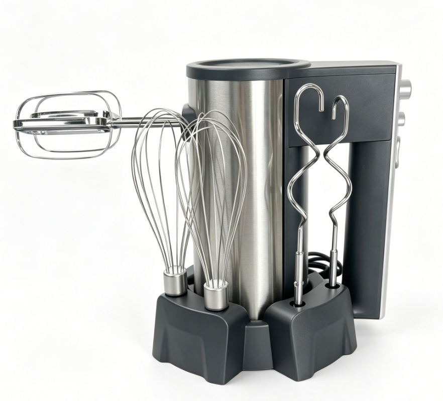 batidor de huevos de acero inoxidable doméstico de mano eléctrica de alta potencia para hornear pastel mezclador de crema batidor de huevos transfronterizo image 9