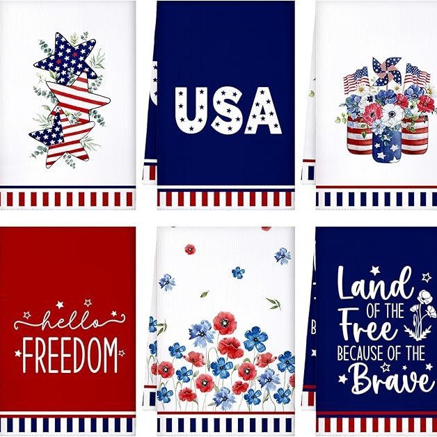 Cross-Border Microfiber American Independence Day 3D Printed Towel Red White and Blue Kitchen Absorbent Hand Towel Face Towel Cross-Border Microfiber American Independence Day 3D Printed Towel Red White and Blue Kitchen Absorbent Hand Towel Face Towel