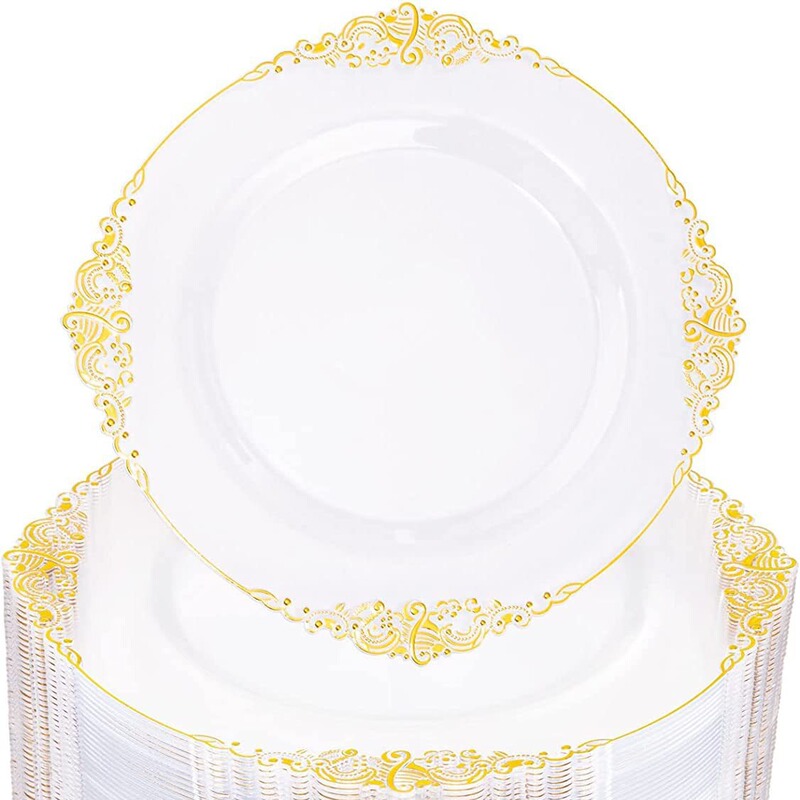 Bronzing Transparent Dinner Plate Set Disposable Dinner Plate Dragon Pattern Black Phnom Penh Relief Plate PS Hard Plastic Foreign Trade Tableware Bronzing Transparent Dinner Plate Set Disposable Dinner Plate Dragon Pattern Black Phnom Penh Relief Plate PS Hard Plastic Foreign Trade Tableware
