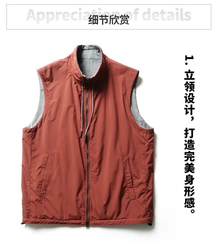 Z系軽豪華2025春の新商品の両面に馬甲男を着て年齢を減らしてカジュアルな肩のベストジャケットを着ます。|undefined