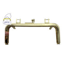 厂家订制 元角方形竖耳手袋铰 双吊耳钱包五金夹 箱包金属配件